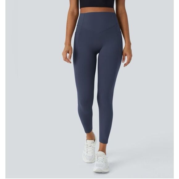 NWT Halara Indigo UltraSculpt SoCinched High Waisted Scrunch 7/8 Leggings Medium - Picture 12 of 12